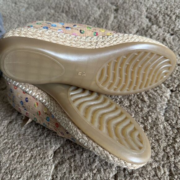 Vaneli Cork Slip On Sz 7.5 Espadrille Flat Loafer Niobe Cork Multi Color Comfort - Picture 4 of 8